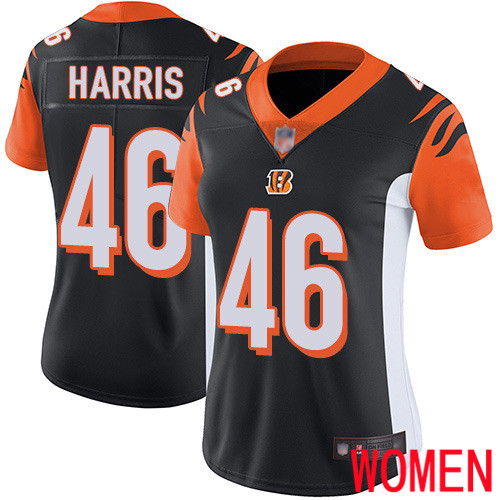 Cincinnati Bengals Limited Black Women Clark Harris Home Jersey NFL Footballl 46 Vapor Untouchable